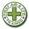 First Aid AED CPR Trained 100% Embroidered Patch Workplace Health & Safety  - F 150