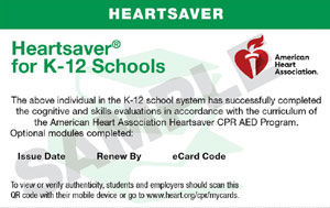 Heartsaver for K -12 First Aid CPR AED from American Heart Association 