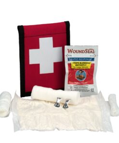 Climber's Blood stopper First Aid with Wound Seal Kit, Fabric Pouch