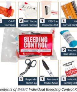 Basic Public Access Individual Bleeding Control Kit - Vacuum Sealed